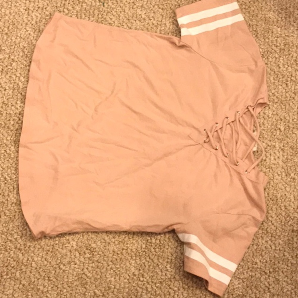 Girls Forever 21 pink varsity top